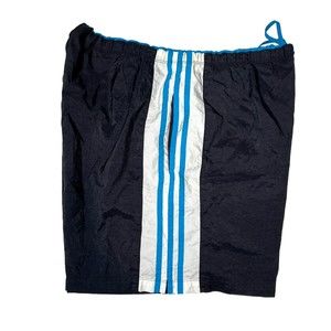 Vintage Adidas Performance 5" Blk Turquoise  Drawstring Unlined Pockets 90's   L